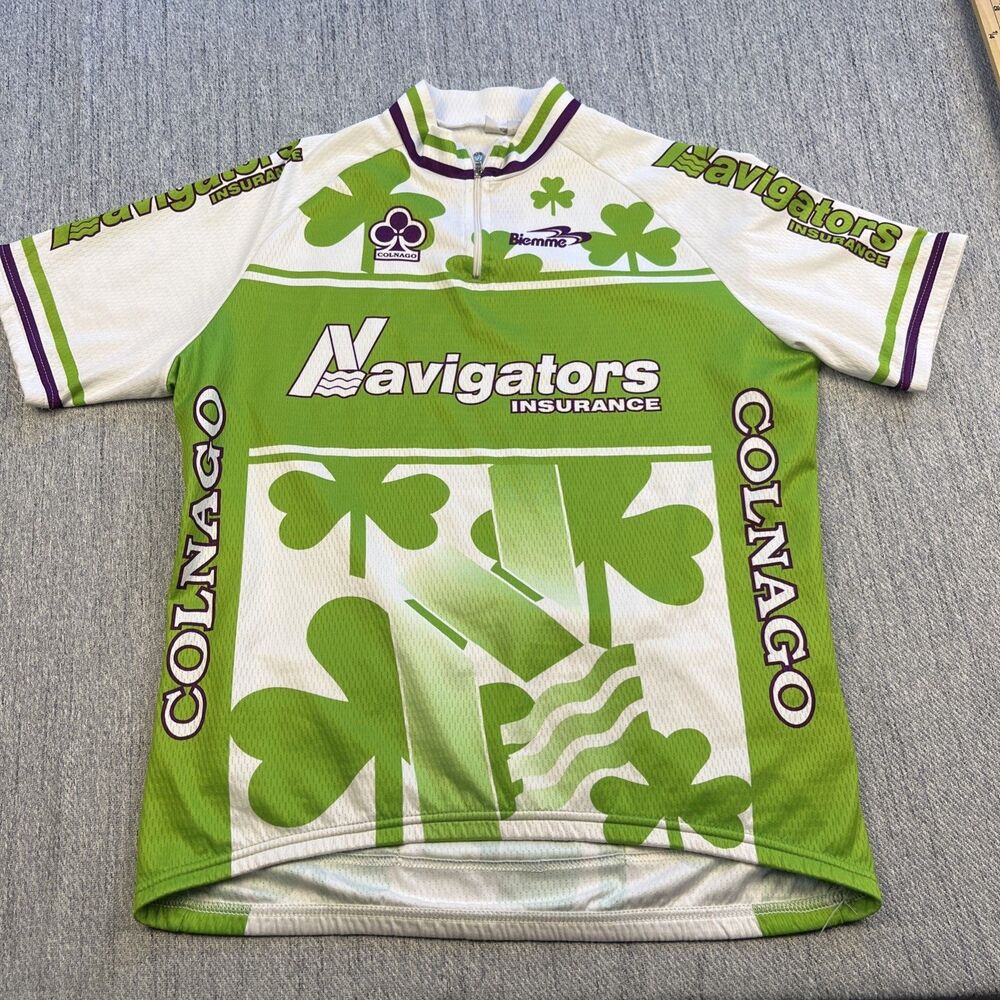 Vintage Biemme Navigators Insurance Cycling Jersey Colnago Men's L (See Photos)